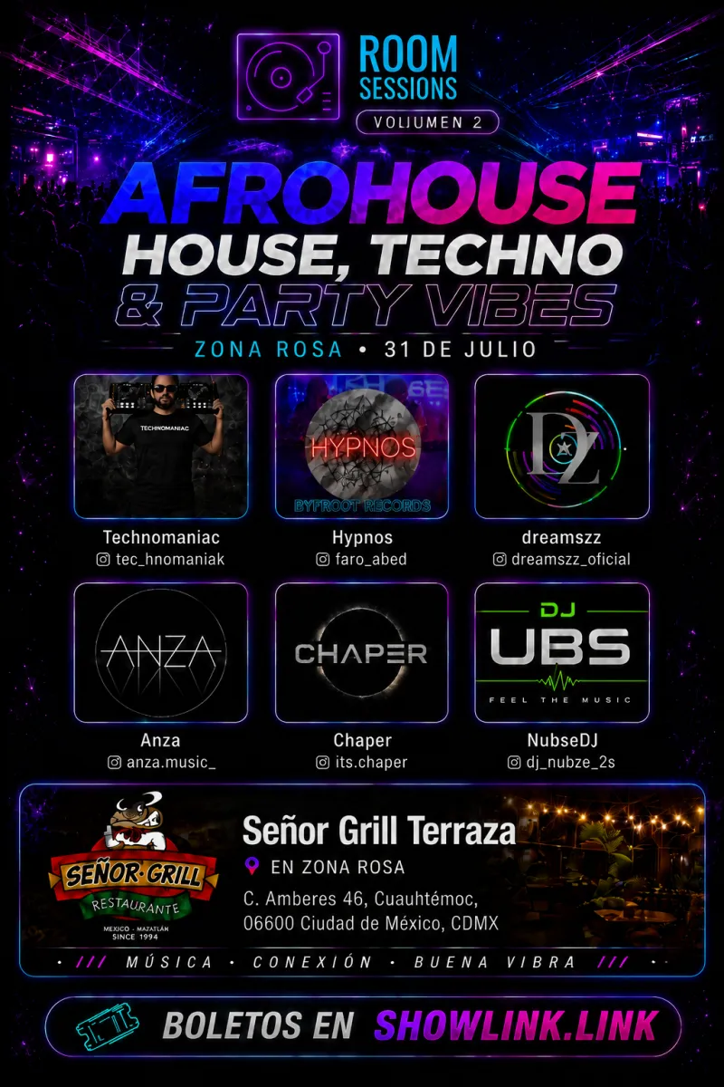 House, Techno, AfroHouse  & Party vibes en Zona Rosa