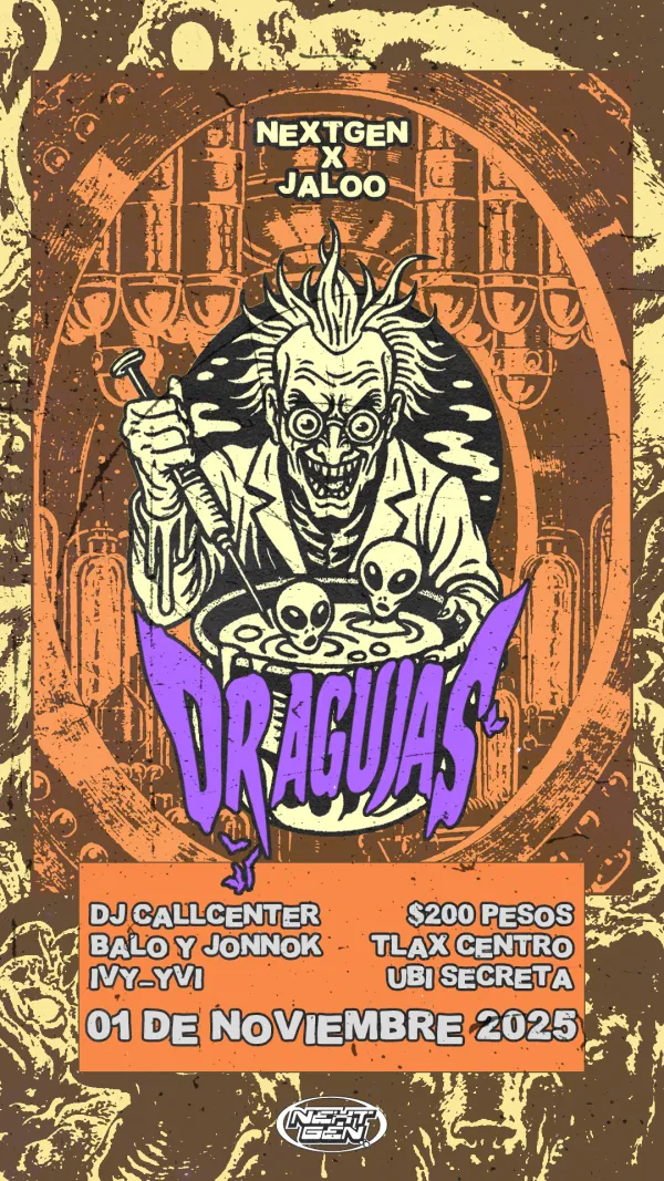 Next Gen presenta: Día de Muertos c/ Dr. Agujas, DJ Callcenter, Ivy_yvi y Balo B2B Jonnok