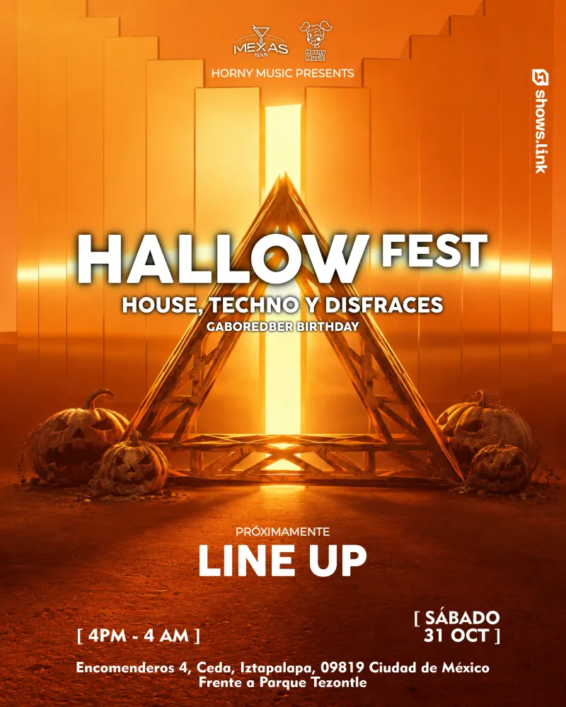 HALLOW FEST HOUSE, TECHNO Y DISFRACES
