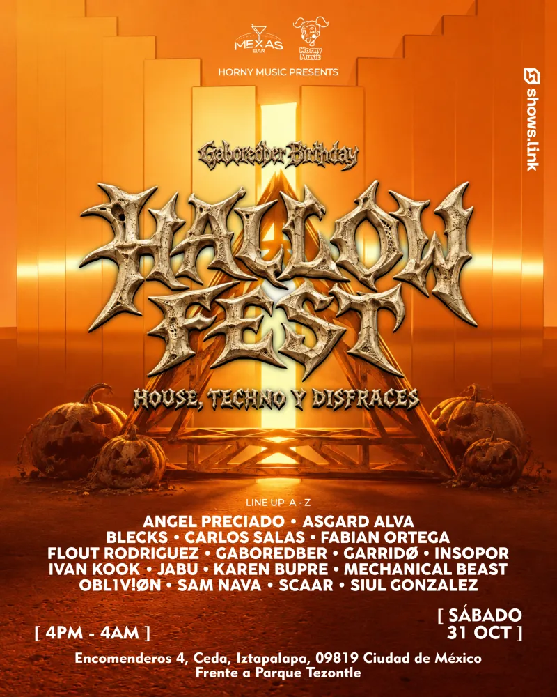 HALLOW FEST HOUSE, TECHNO Y DISFRACES