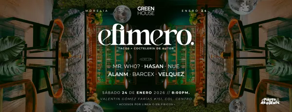 Efimero Tacos, Tragos