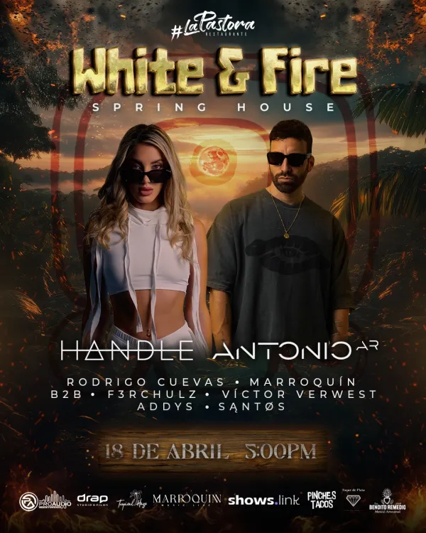 WHITE & FIRE · Spring House Bubbles & Fire Experience
