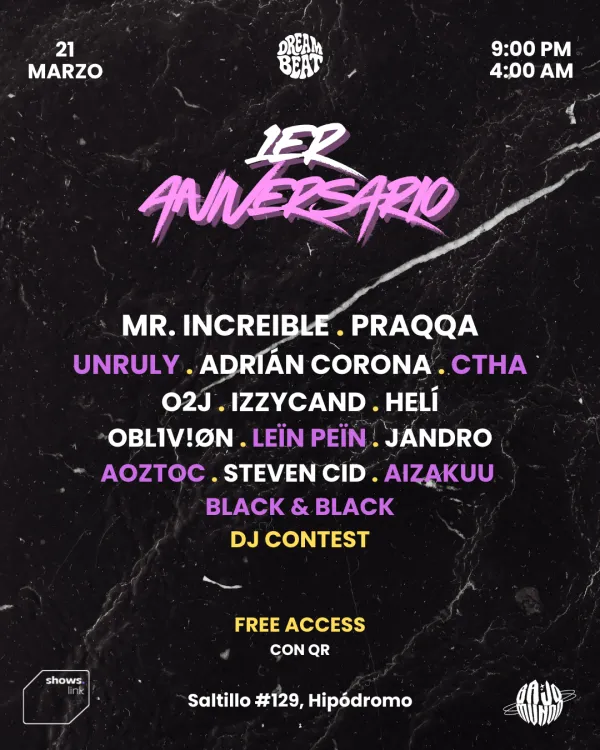 DREAMBEAT: 1er ANIVERSARIO
