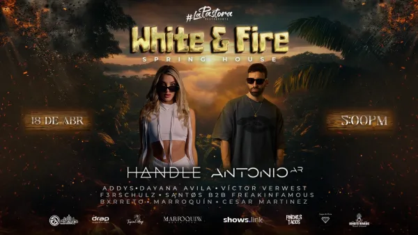 WHITE & FIRE · Spring House Bubbles & Fire Experience